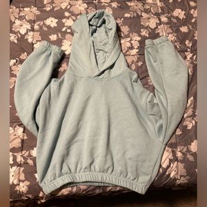 Light Blue Crop Hoodie